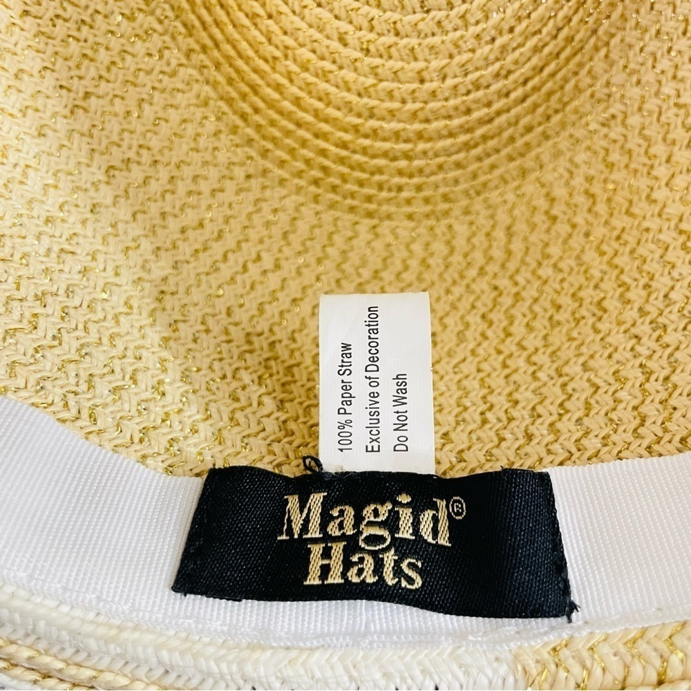 MAGID HATS Women's White
Striped sun hat ONE SIZE, Summer, Beach, picnic - Picture 8 of 13